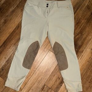 Classic Cream and Brown Ankle Pants
